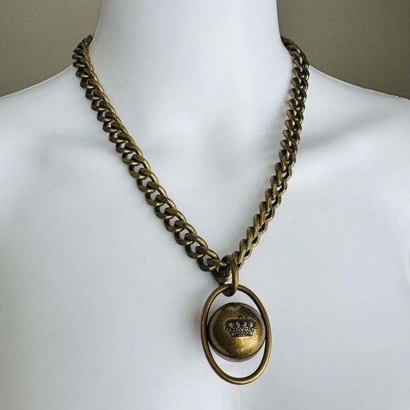 Vintage Juicy Couture Engraved Crown Logo Charm Accessory Chain - Picture 6 of 6